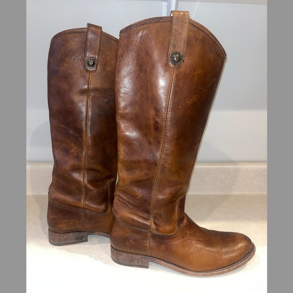 Frye Melissa Button Leather Tall Riding Boots - Picture 4 of 9